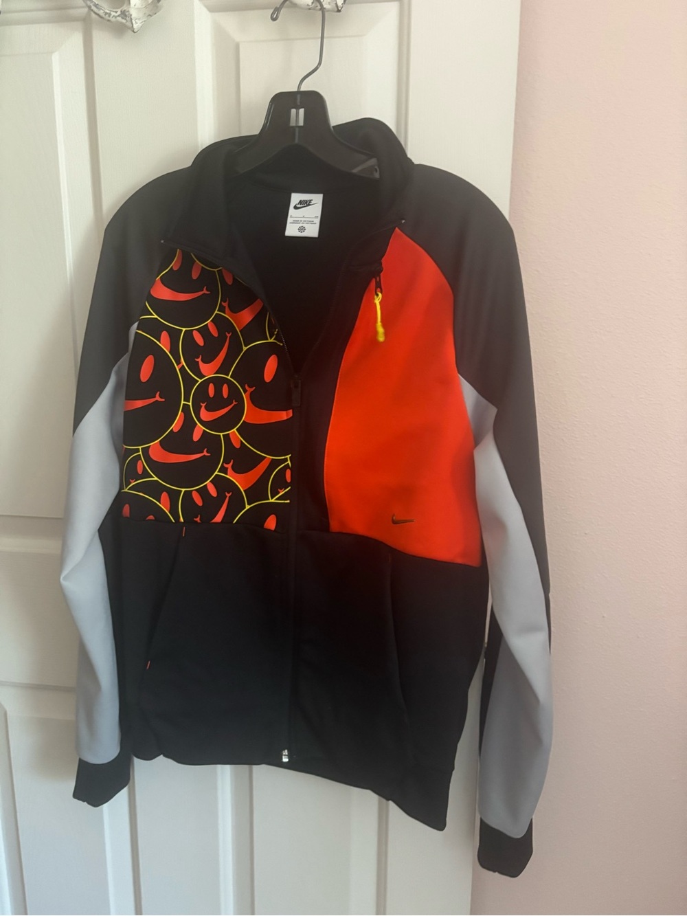 Nike Jacket Athletic Full Zip Track N98 Smile Happy Face small